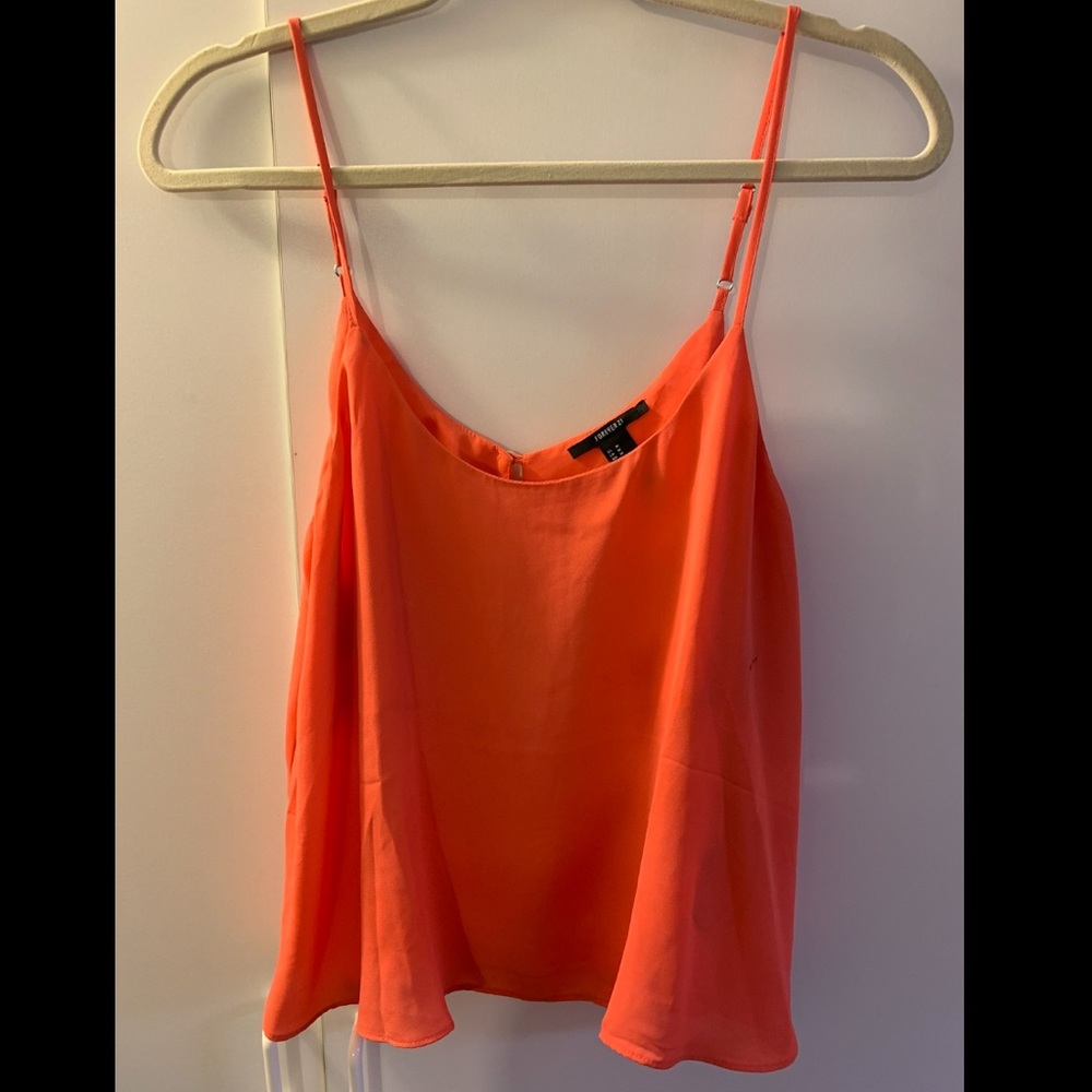 Forever 21. Coral tank/blouse. Size M. EUC.